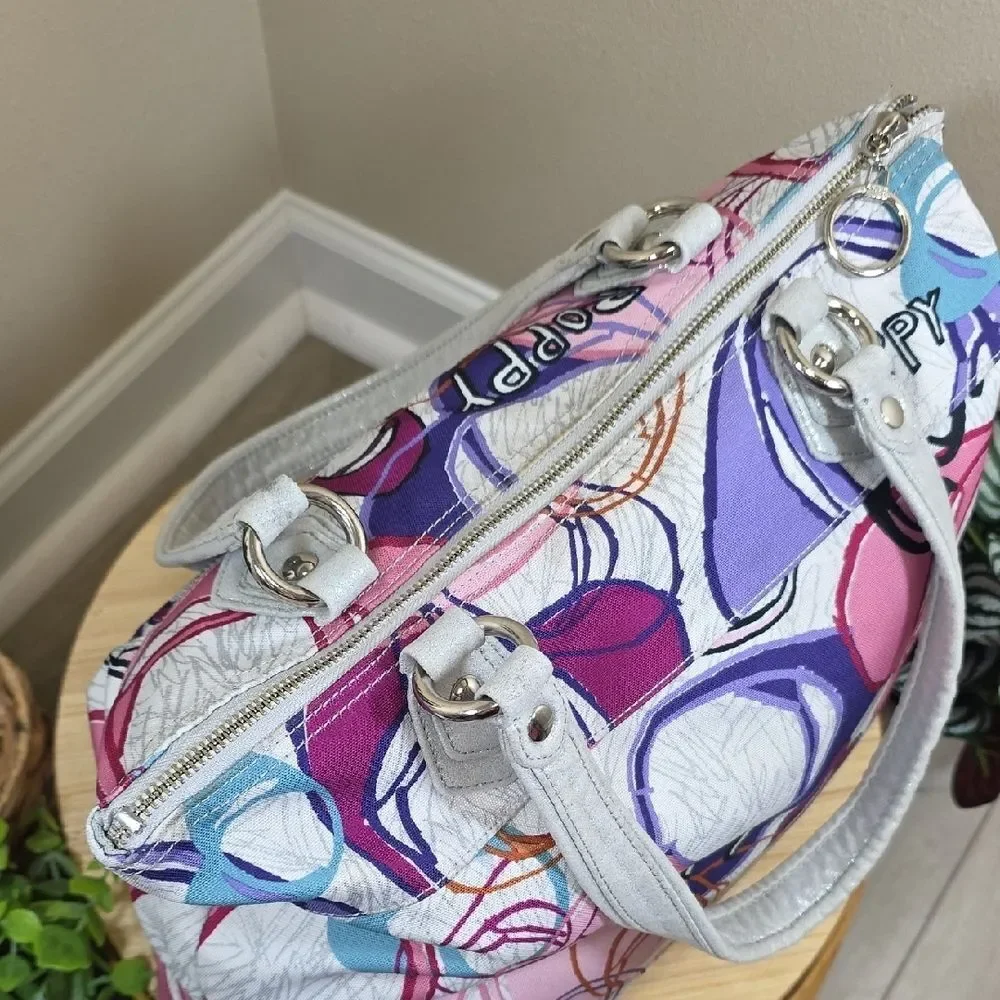 Coach Pink and Purple Graphic Tote